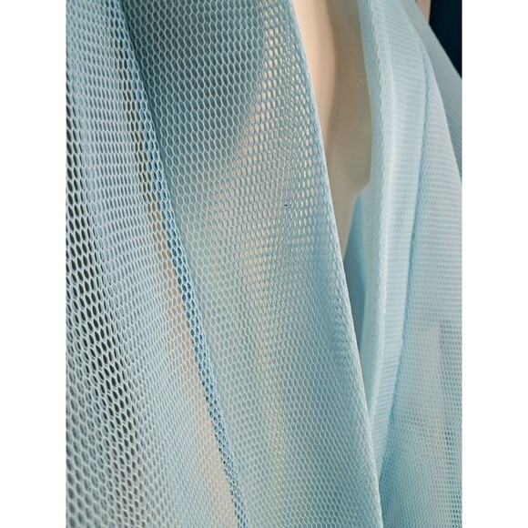 Blue Mesh Kimono Sleeves Flowy Stretch Boho Cover Up Womens One Size Aruba - Picture 5 of 9